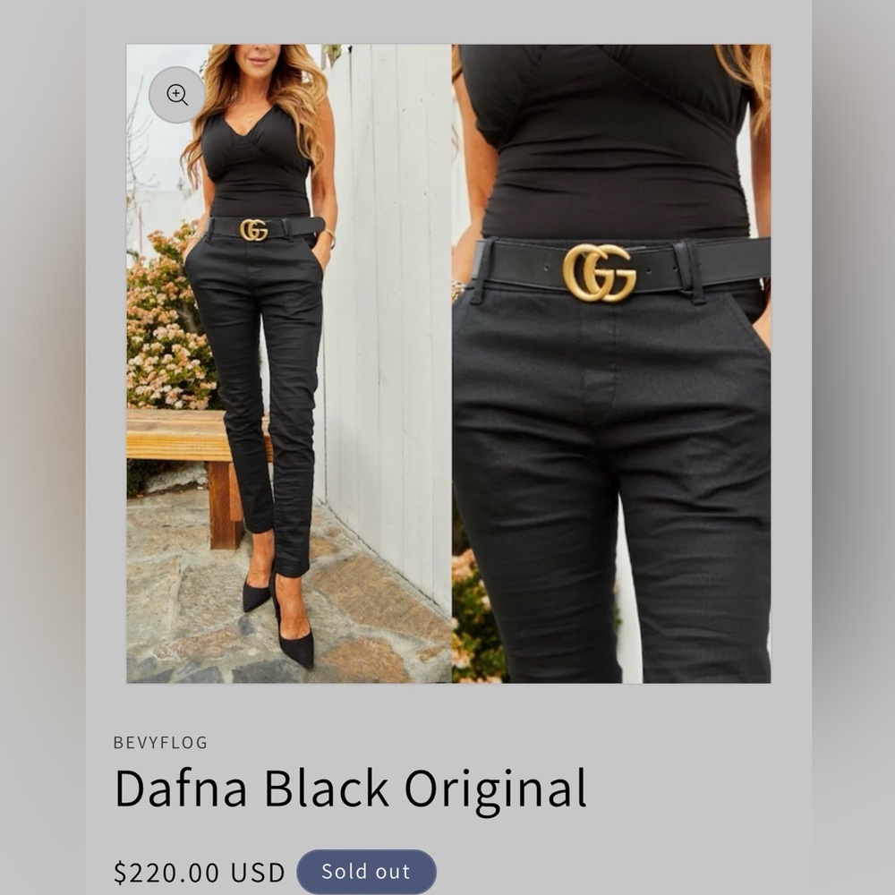Bevy Flog dad a black original pants NWT - Picture 2 of 7